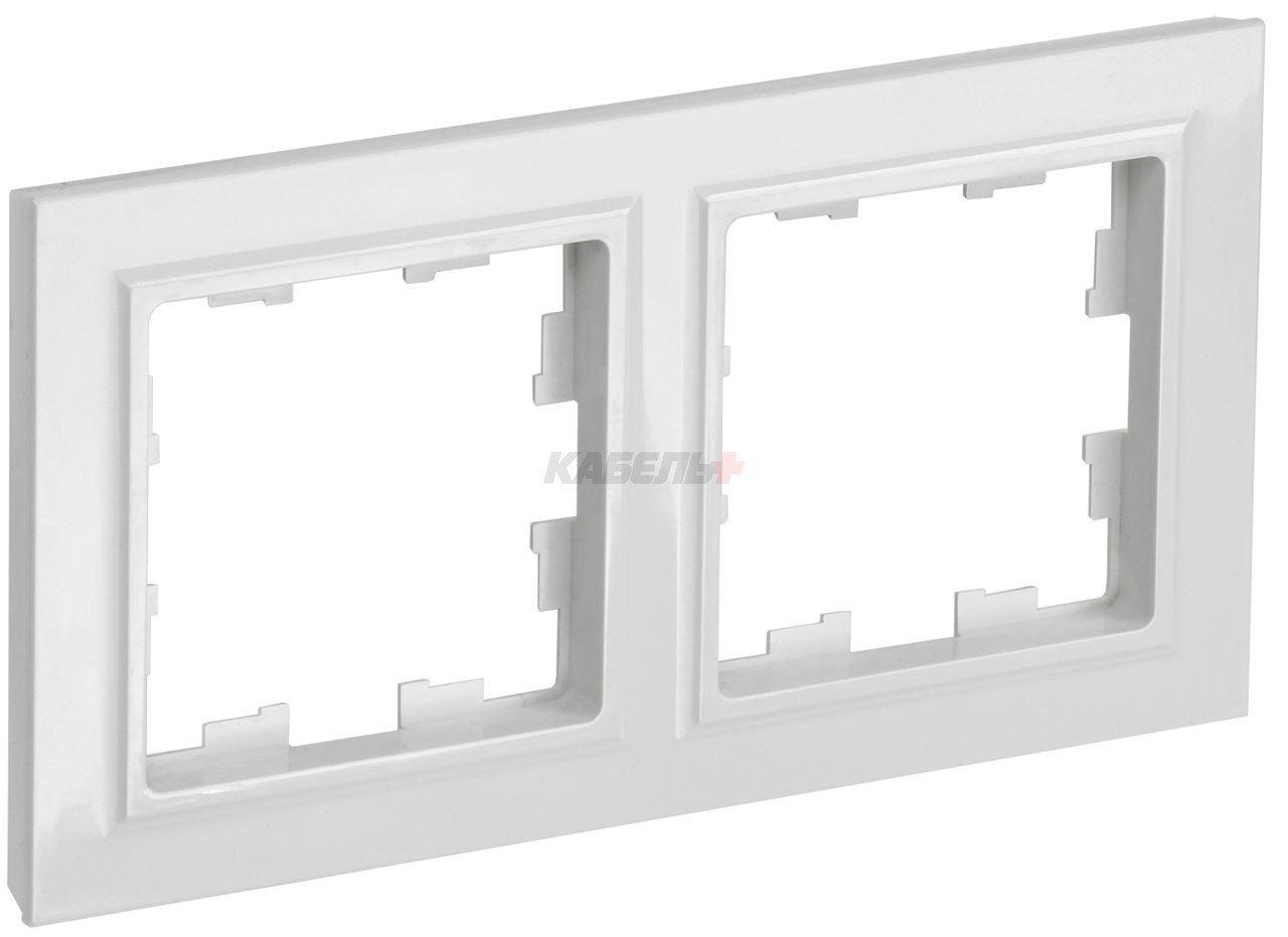 Картинка товара BRITE Рамка 2-местная РУ-2-БрБ белый IEK