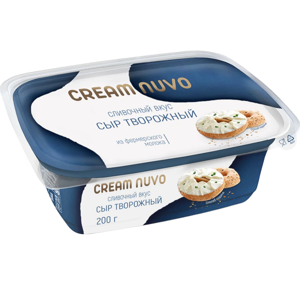 Сыр творожный «Cream Nuvo» Professional, сливочный, 65%, 200 г #0