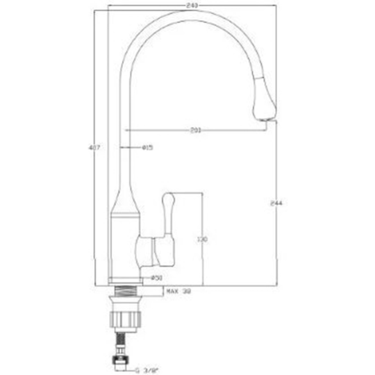 Смеситель «Invena» Pingo BZ-55-L03-L, бежевый