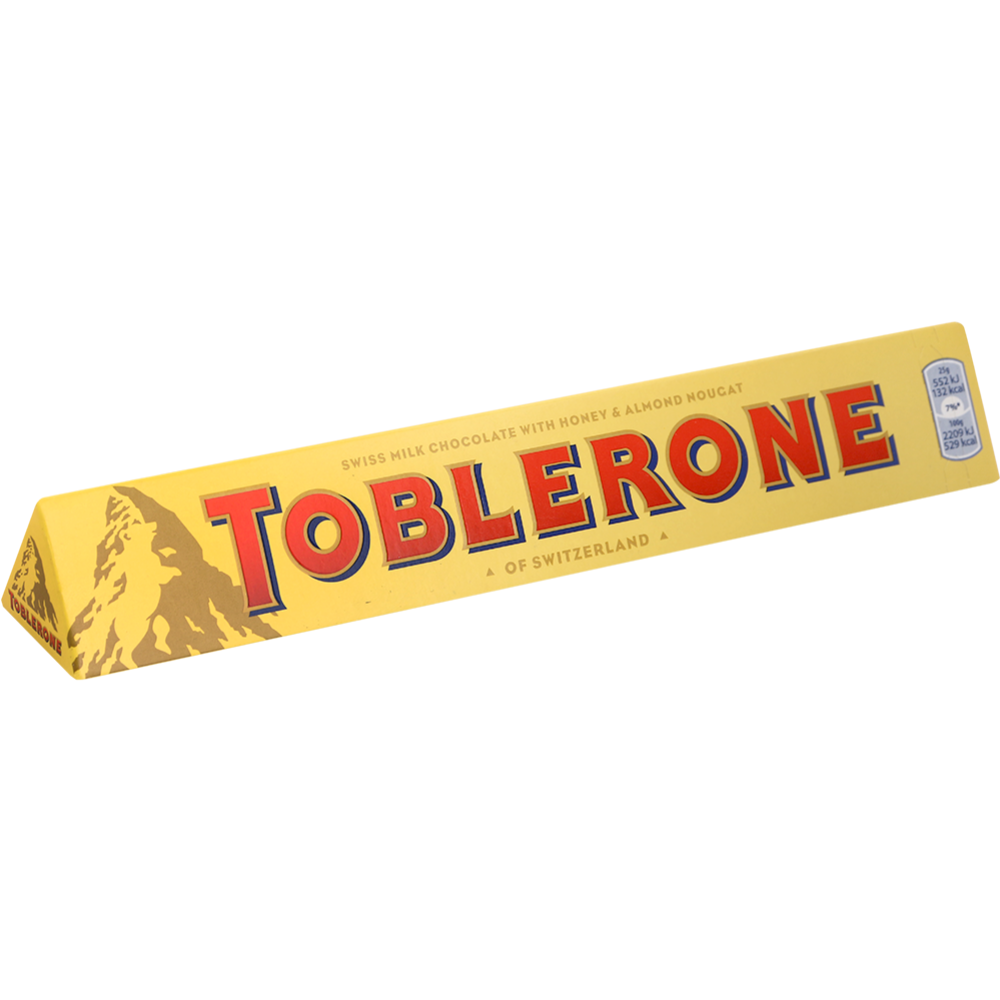 Шоколад «Toblerone» молочный, с медово-миндальной нугой, 10 %, 100 г #0