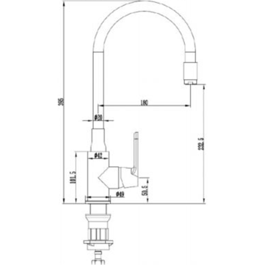 Смеситель «Invena» Joga Plus BZ-32-P04-C, черный