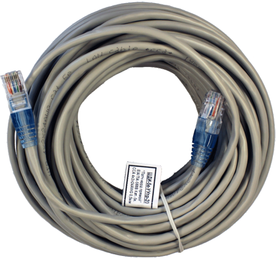 Патчкорд  UTP5e RJ45-RJ45 20м (4х2х24AWG[0.5мм] CCA) ("ЛВВ" Шнур ШДИ-5e УУпр-20э)