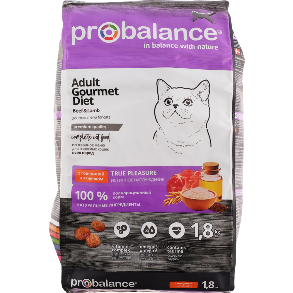 Корм для кошек «ProBalance» Adult Gourmet Diet, 1.8 кг