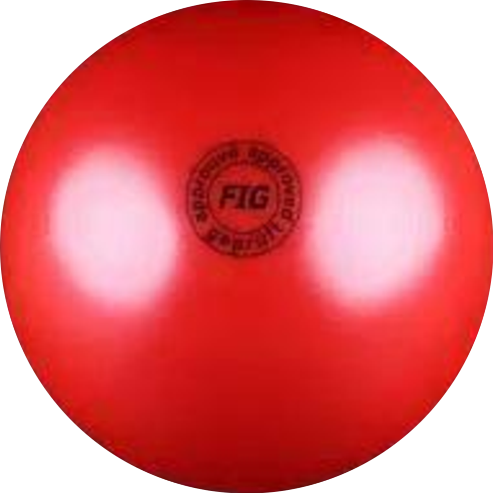 Мяч гимнастический, Металлик AB2801, красный
