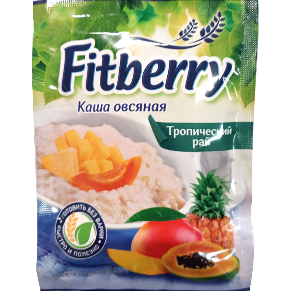 Каша ов­ся­ная «Fitberry» тро­пи­че­ский рай, 35 г